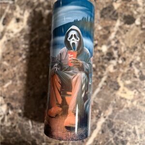 Realistic Classic Horror Tumbler with Ghost Face, Michael Myers & Jason.